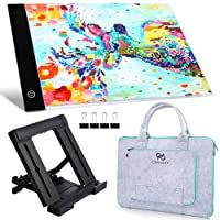 PP OPOUNT diamante pintura light Pad Set incluye poliéster fieltro mano sostiene la caja de la caja- A4 LED almohadilla…
